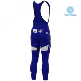 Set Langarmtrikot + Trägerhose Lange 2020 Groupama-FDJ Winter Thermal Fleece N001
